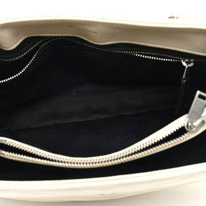 Saint Laurent Calfskin Y Quilted Monogram Medium Loulou Chain Satchel Crema Soft 5 of 9