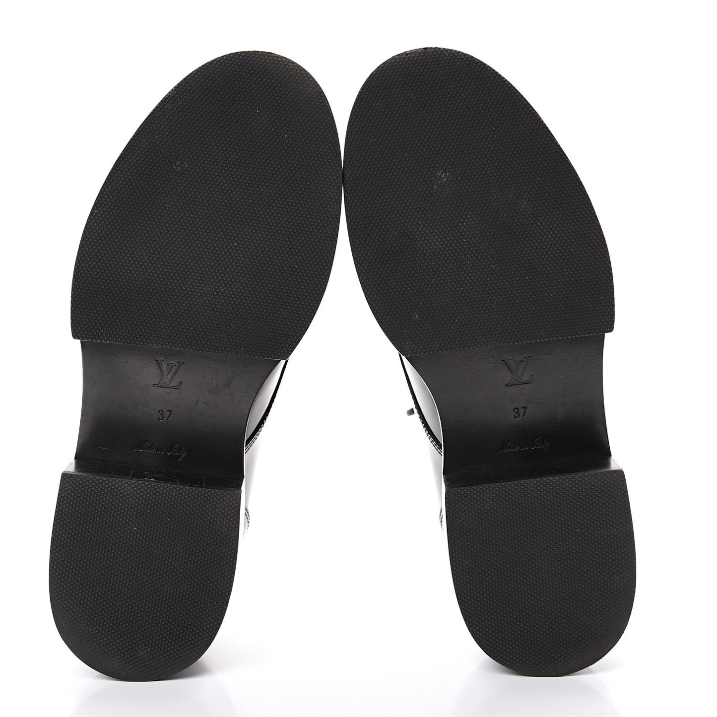 Patent Calfskin Blooms Flat Derby Platform Shoes 37 Black