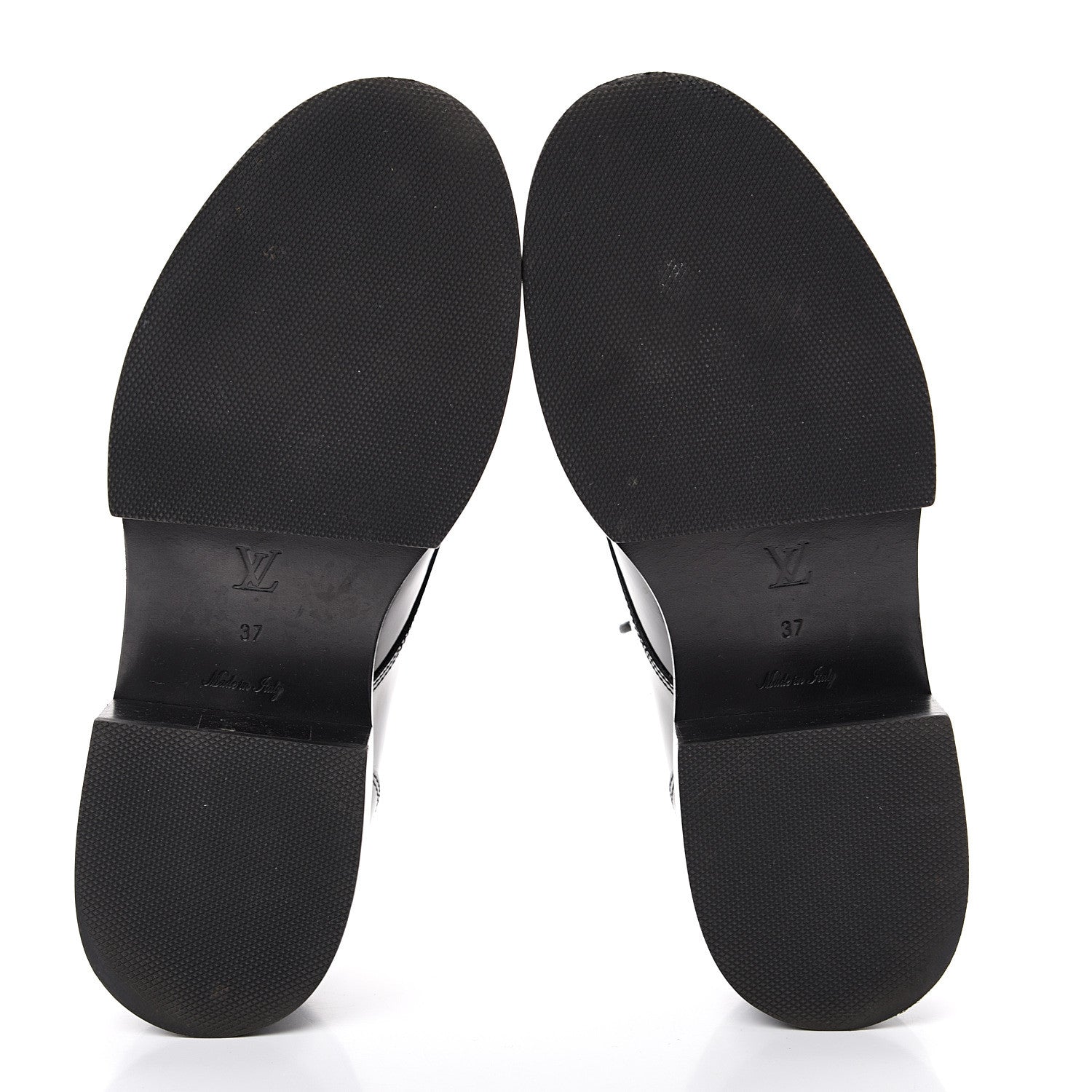 Louis Vuitton Patent Calfskin Blooms Flat Derby Platform Shoes 37 Black 5 of 14