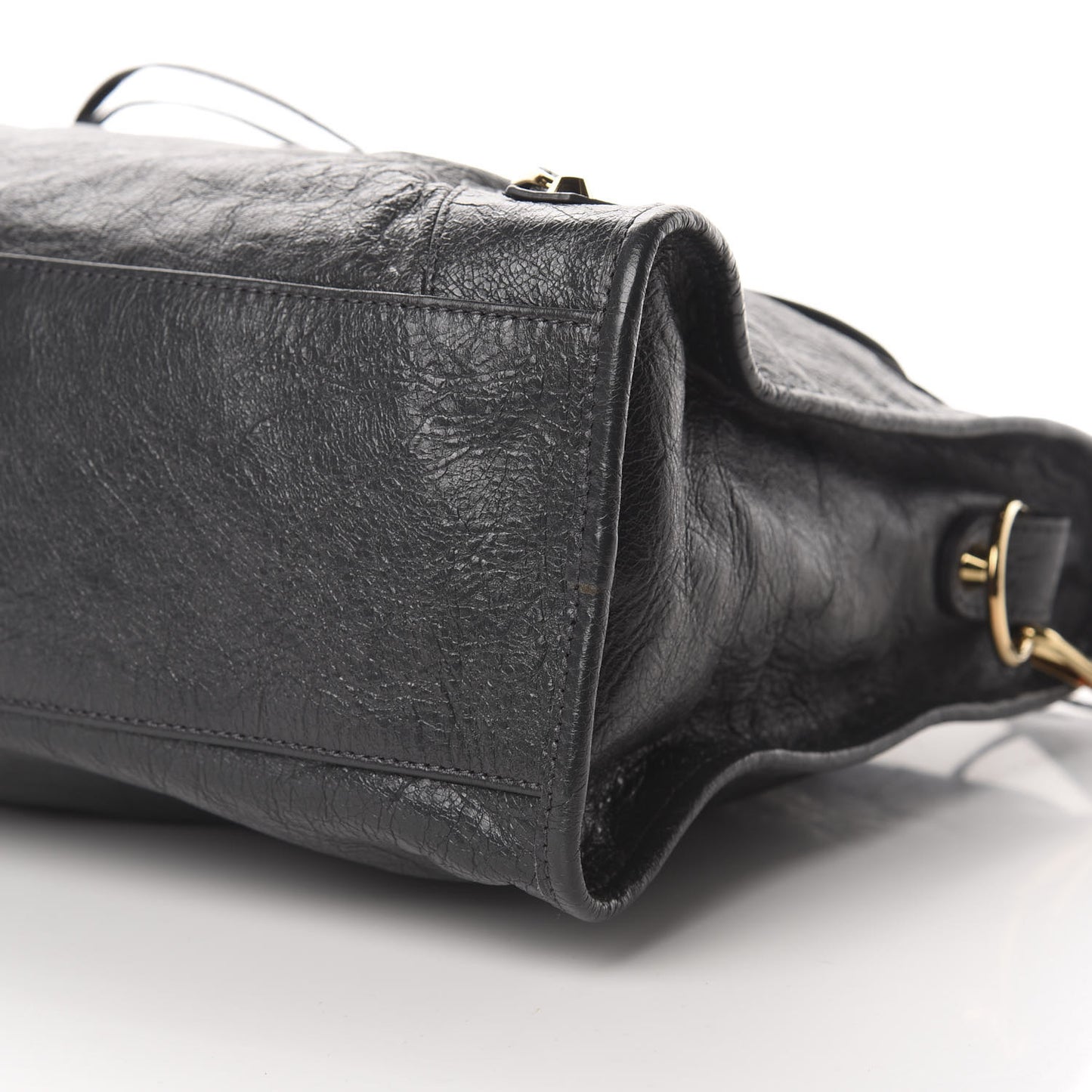 Agneau Classic Gold Hardware City Gris Fossile Anthracite