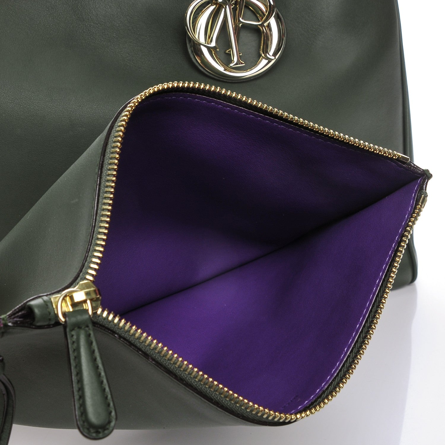 Christian Dior Smooth Calfskin Large Diorissimo Dark Green 7 of 10