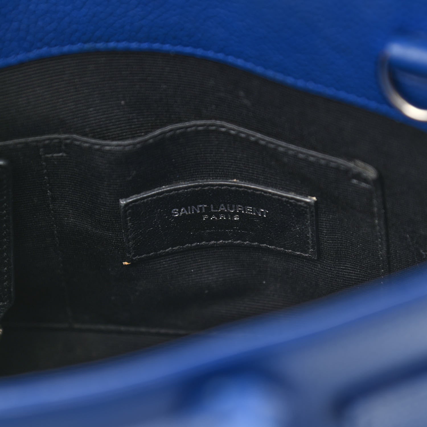 Saint Laurent Grained Calfskin Nano Sac De Jour Royal Blue 5 of 14