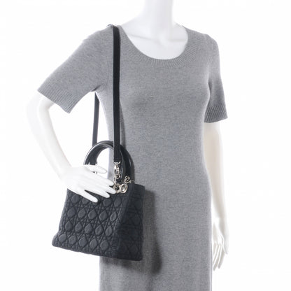 Christian Dior Nylon Cannage Medium Lady Dior Black 2 of 9
