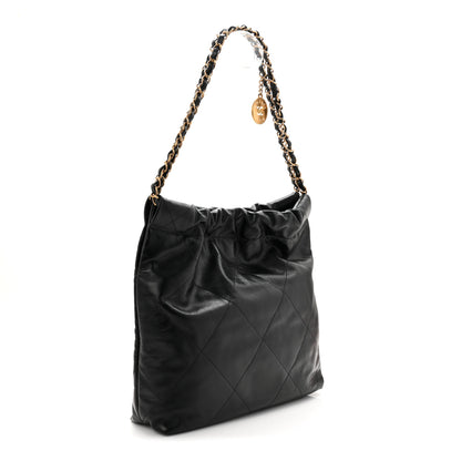 Chanel Shiny Calfskin Quilted Small Chanel 22 Black 6 of 21
