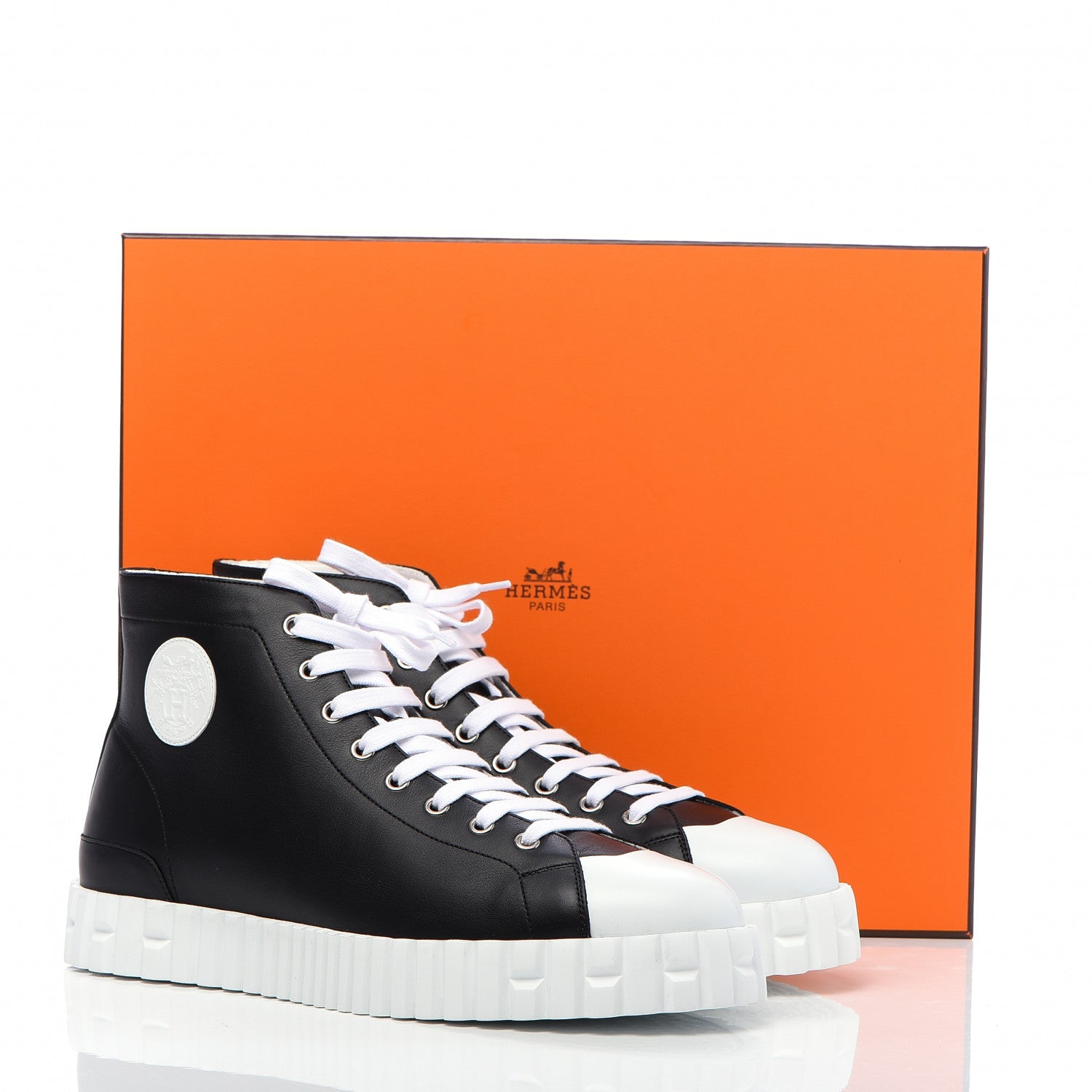 Hermes Veau Pienza Mens Climb Sneakers 42.5 Black 10 of 10