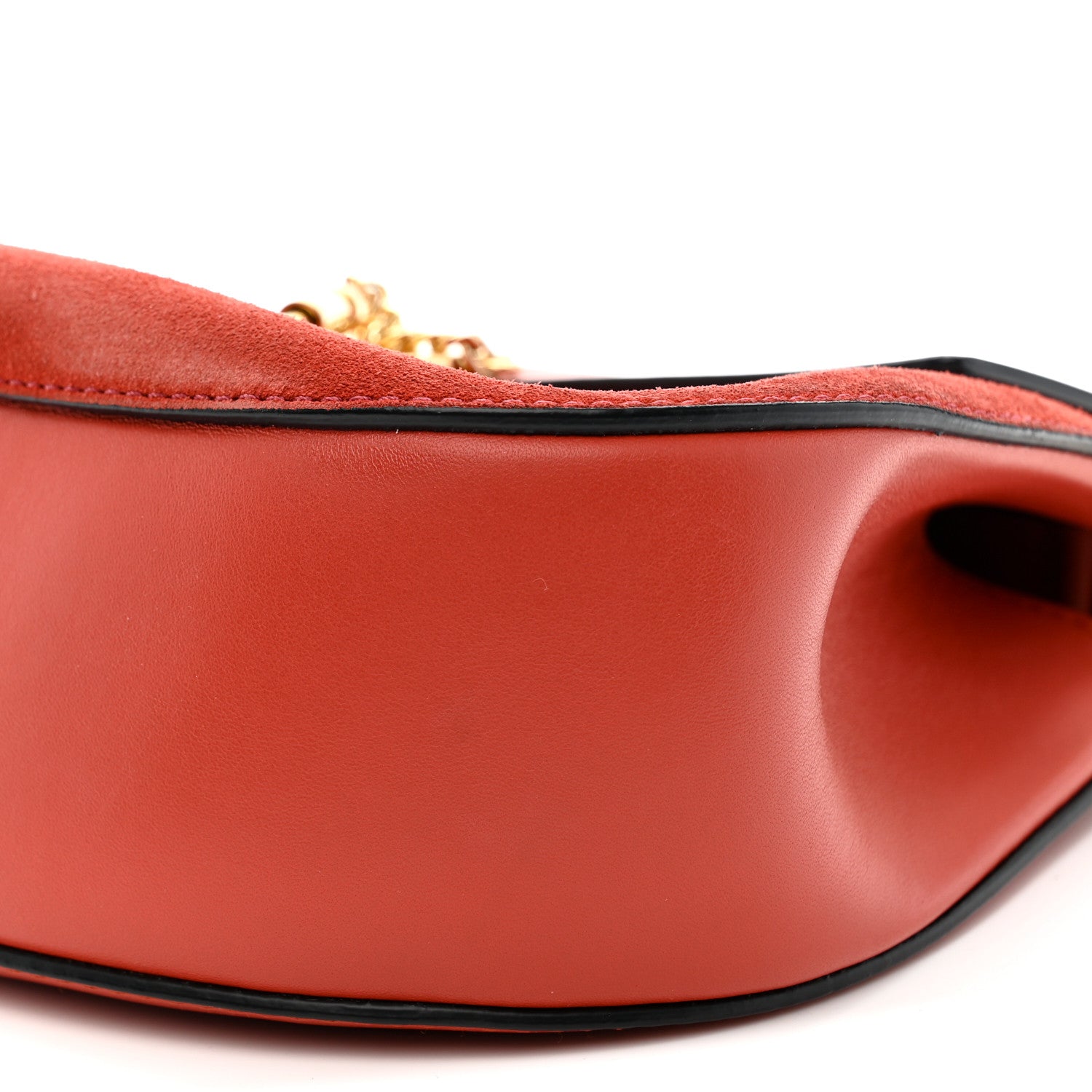 Chloe Suede Smooth Calfskin Drew Shoulder Bag Poppy 10 of 13