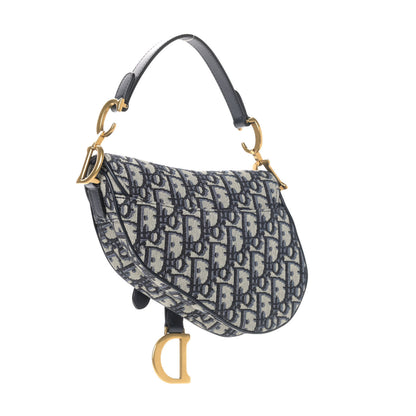 Christian Dior Oblique Mini Saddle Bag Blue 2 of 4