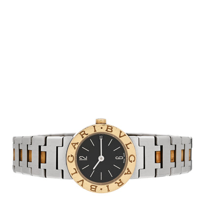 Bulgari Stainless Steel 18K Yellow Gold 23mm Quartz Watch Black 2 of 4