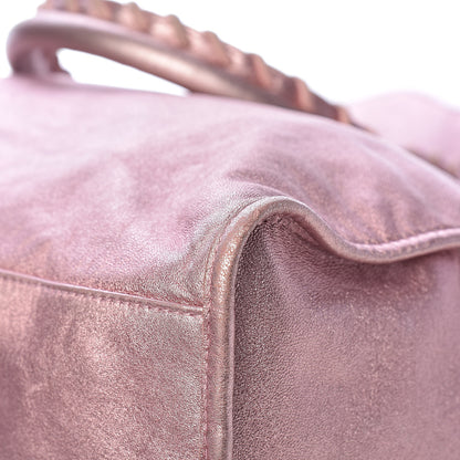 Balenciaga Metallic Agneau Classic Silver Hardware S City Sparkle Pale Rose 16 of 17