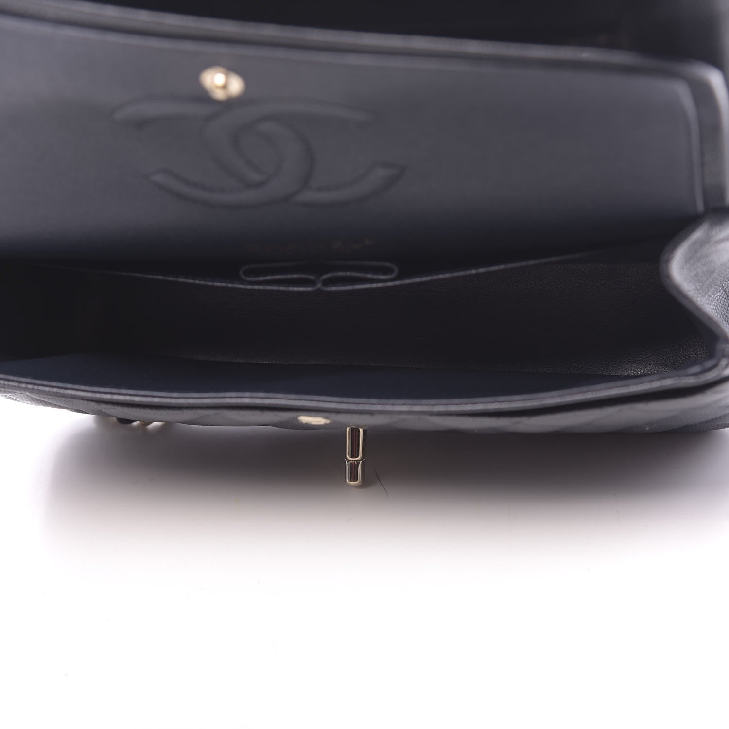 Chanel Caviar Quilted Medium Double Flap Navy 5 of 11
