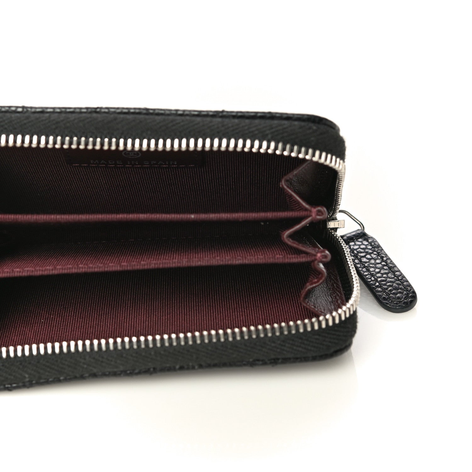 Chanel Caviar Quilted Zip Coin Purse Black 5 of 14