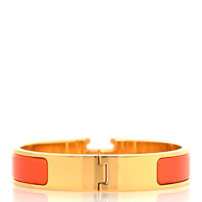 Hermes Enamel Narrow Clic Clac H Bracelet PM Orange 3 of 5