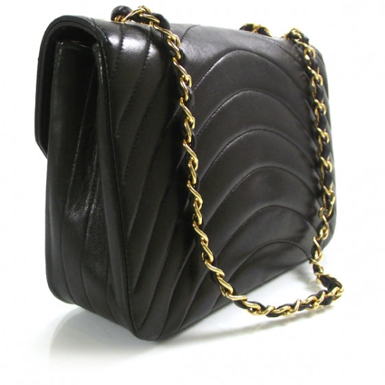 Chanel Lambskin Ribbon Stitched Flap Black 3 of 13