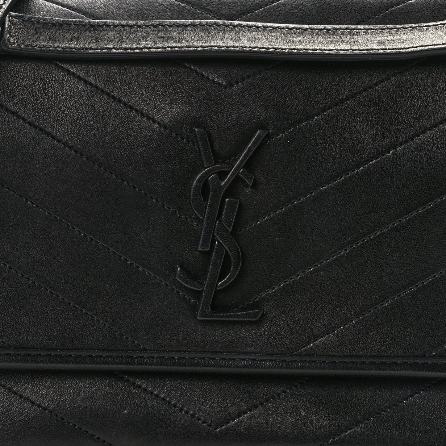 Lambskin Matelasse Monogram Medium Niki Chain Satchel Black