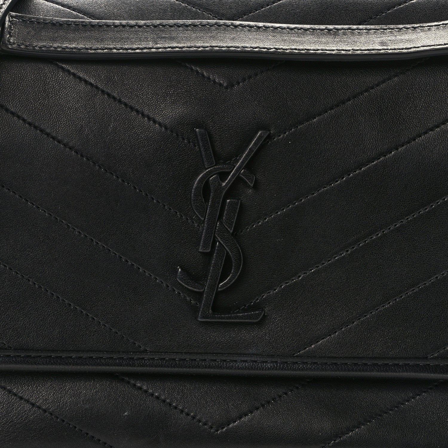 Saint Laurent Lambskin Matelasse Monogram Medium Niki Chain Satchel Black 7 of 13