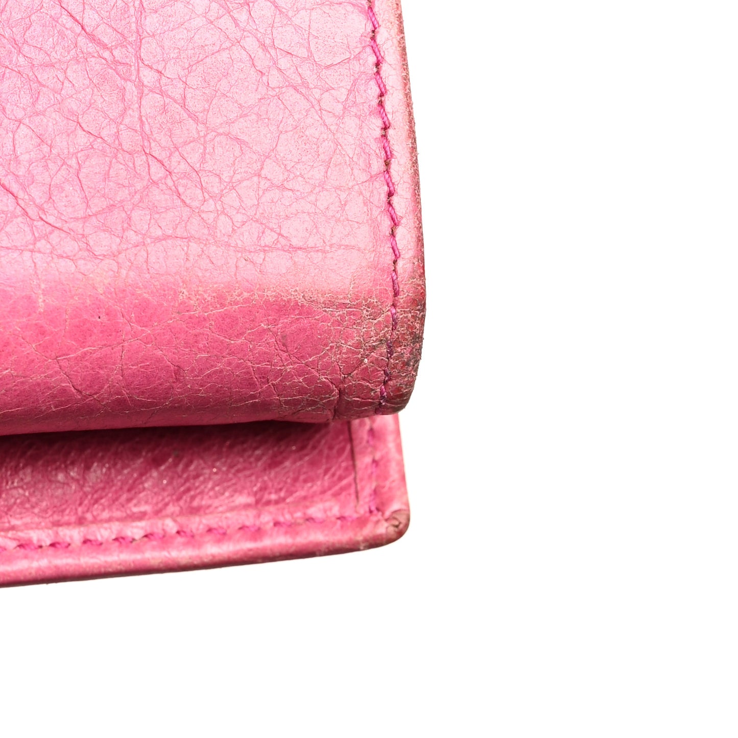 Agneau Giant 12 Silver Hardware Continental Zip Around Wallet Cyclamen