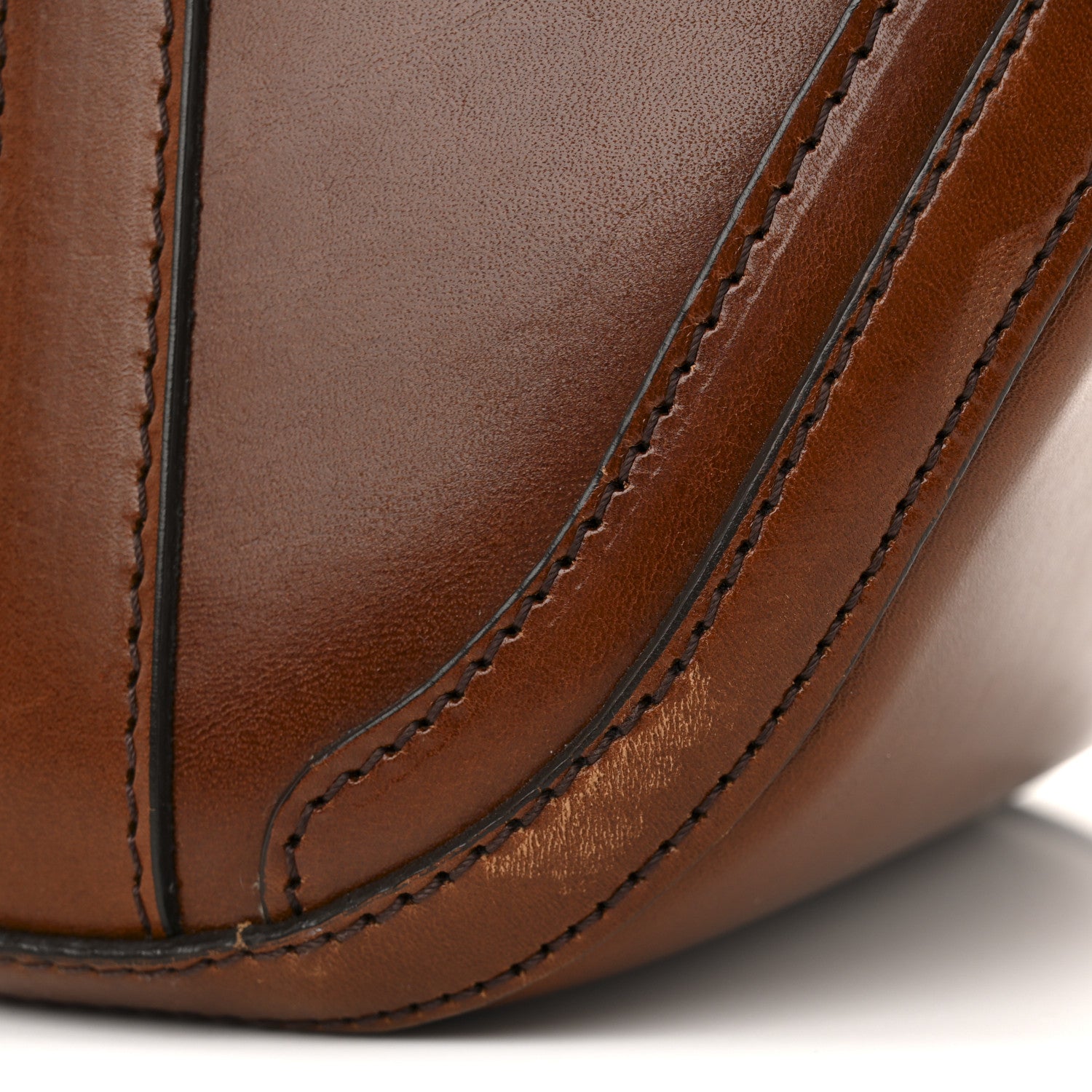 Burberry Bridle Calfskin Medium Orchard Bowling Bag Dark Tan 14 of 14