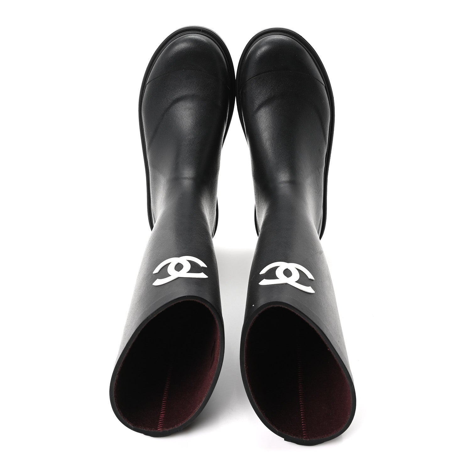 Chanel Caoutchouk CC High Boots 41 Black 2 of 10