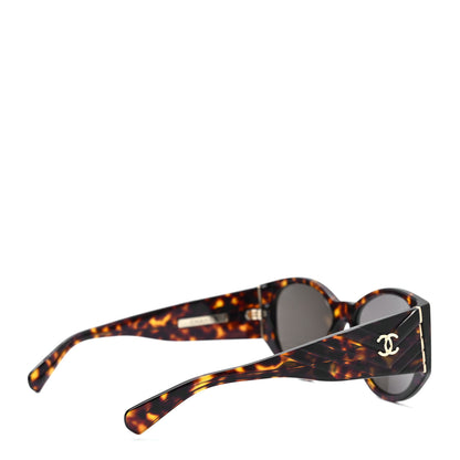 Chanel Acetate Polarized Oval Sunglasses 5411 Brown 8 of 14