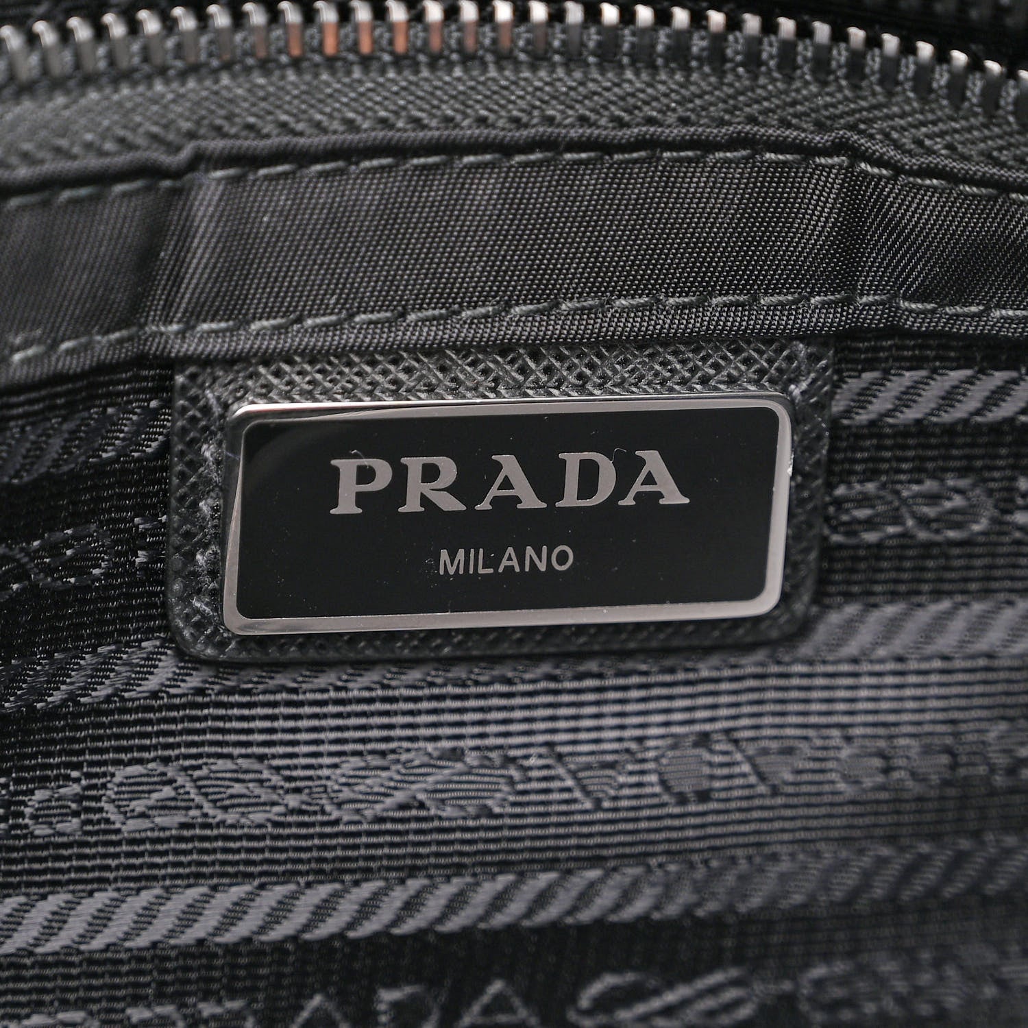 Prada Re-Nylon Saffiano Pocket Double Snap Buckle Shoulder Bag Black 8 of 12