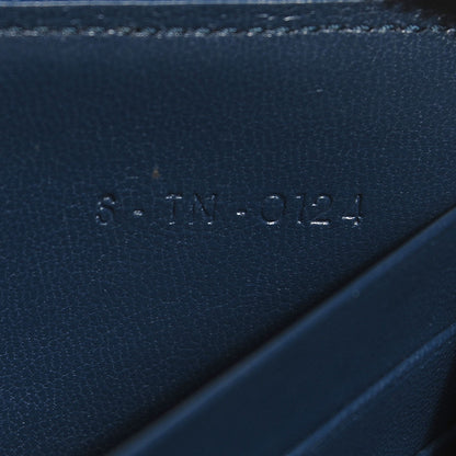 Celine Lizard Large Zip Around Multifunction Wallet Blue 8 of 9