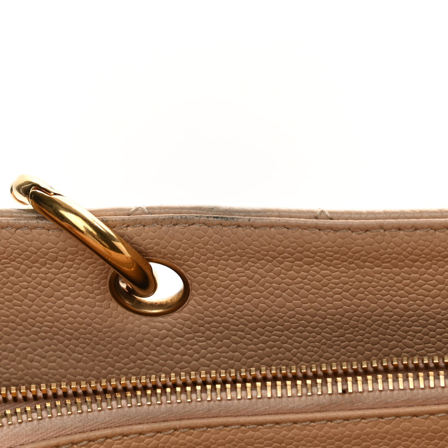 Caviar Quilted Grand Shopping Tote GST Beige
