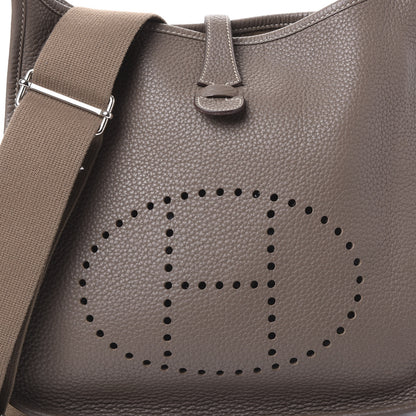 Hermes Taurillon Clemence Evelyne III PM Etoupe 6 of 8