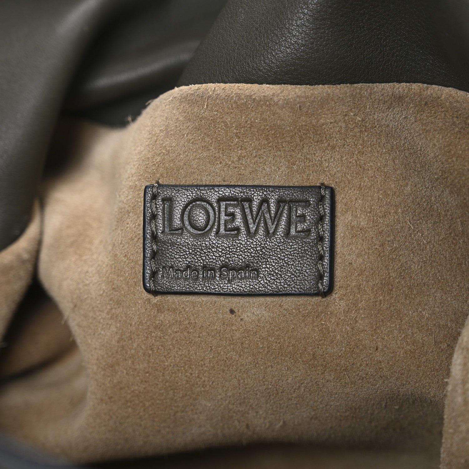 Loewe Mellow Nappa Medium Donut Chain Flamenco Knot Clutch Dark Khaki 6 of 13