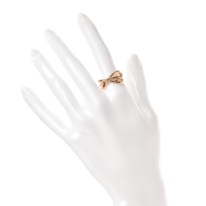 Tiffany 18K Rose Gold Diamond Bow Ring 53 6.5 2 of 4