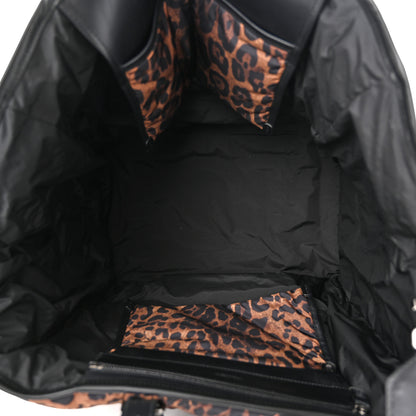 Dolce & Gabbana Nylon Leopard Print Sicily Shopper Tote Brown 5 of 10