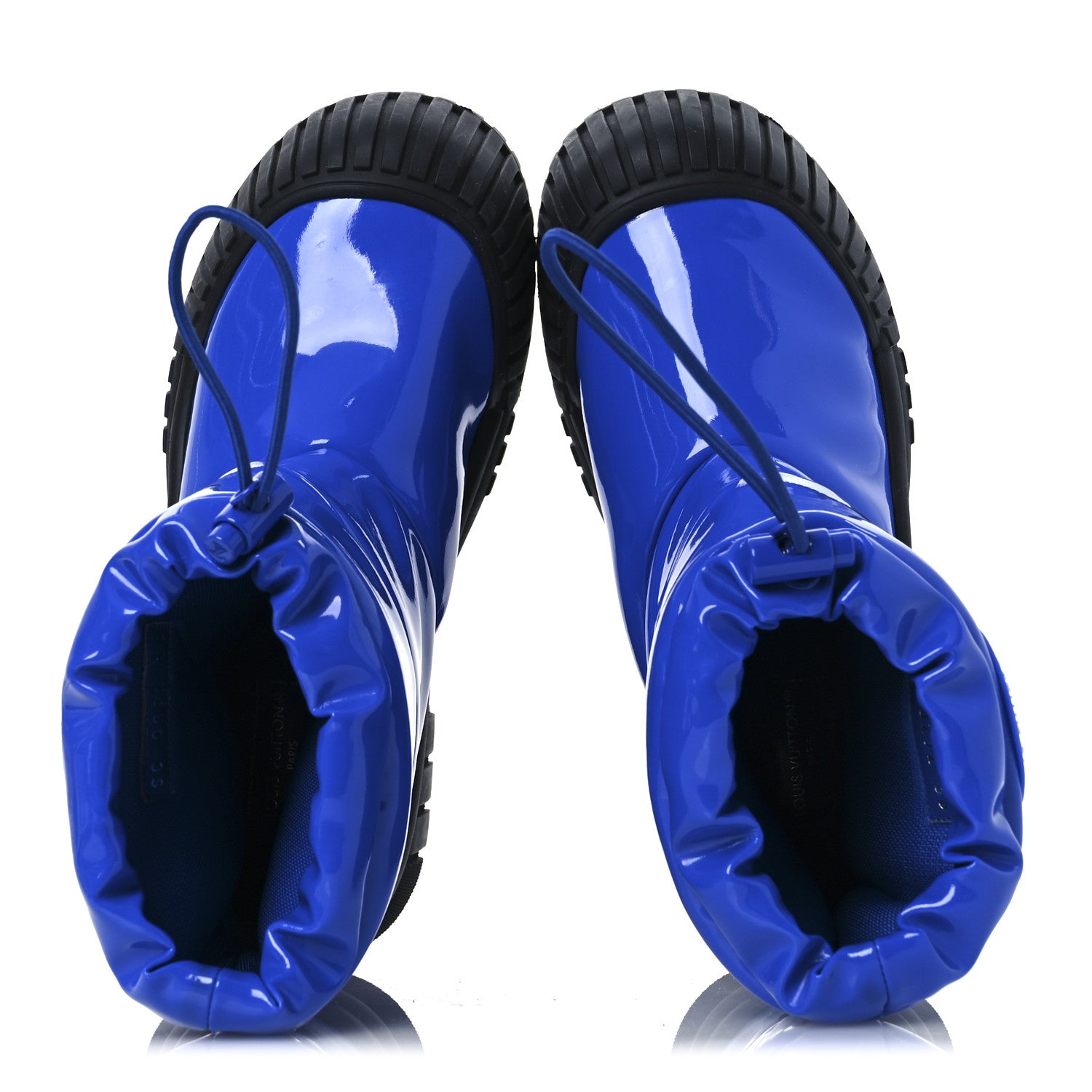 Louis Vuitton Patent Ruby Flat Half Boots 36 Blue 2 of 11
