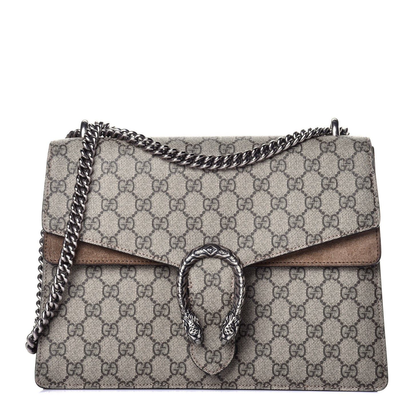 GG Supreme Monogram Medium Dionysus Shoulder Bag Taupe