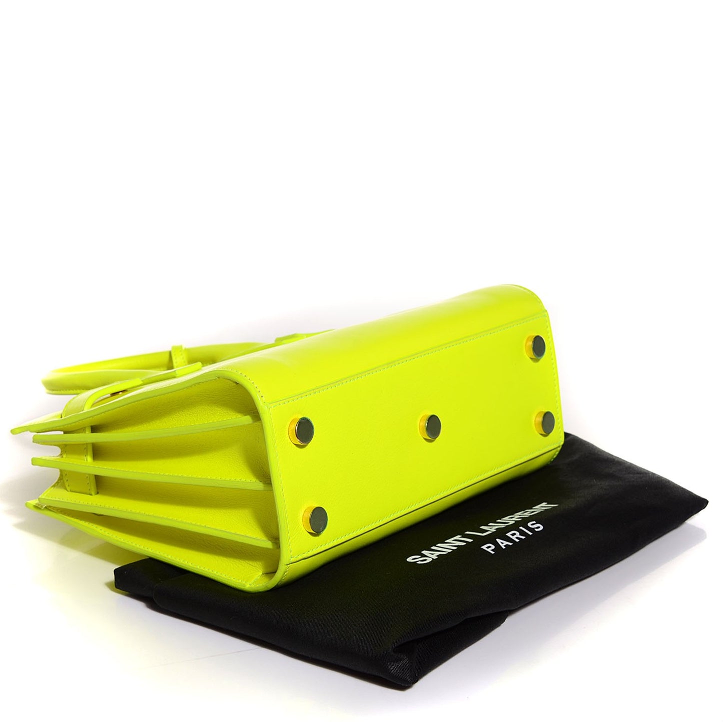 Calfskin Nano Sac De Jour Neon Yellow