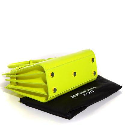 Saint Laurent Calfskin Nano Sac De Jour Neon Yellow 5 of 9