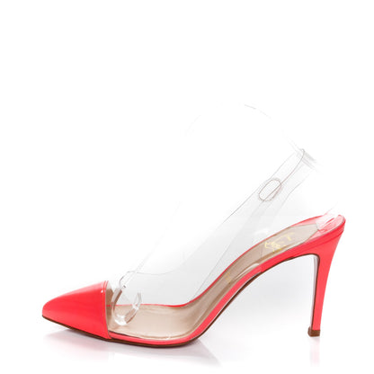 Christian Louboutin Patent PVC Un Bout Slingbacks 39 Hot Pink 1 of 7