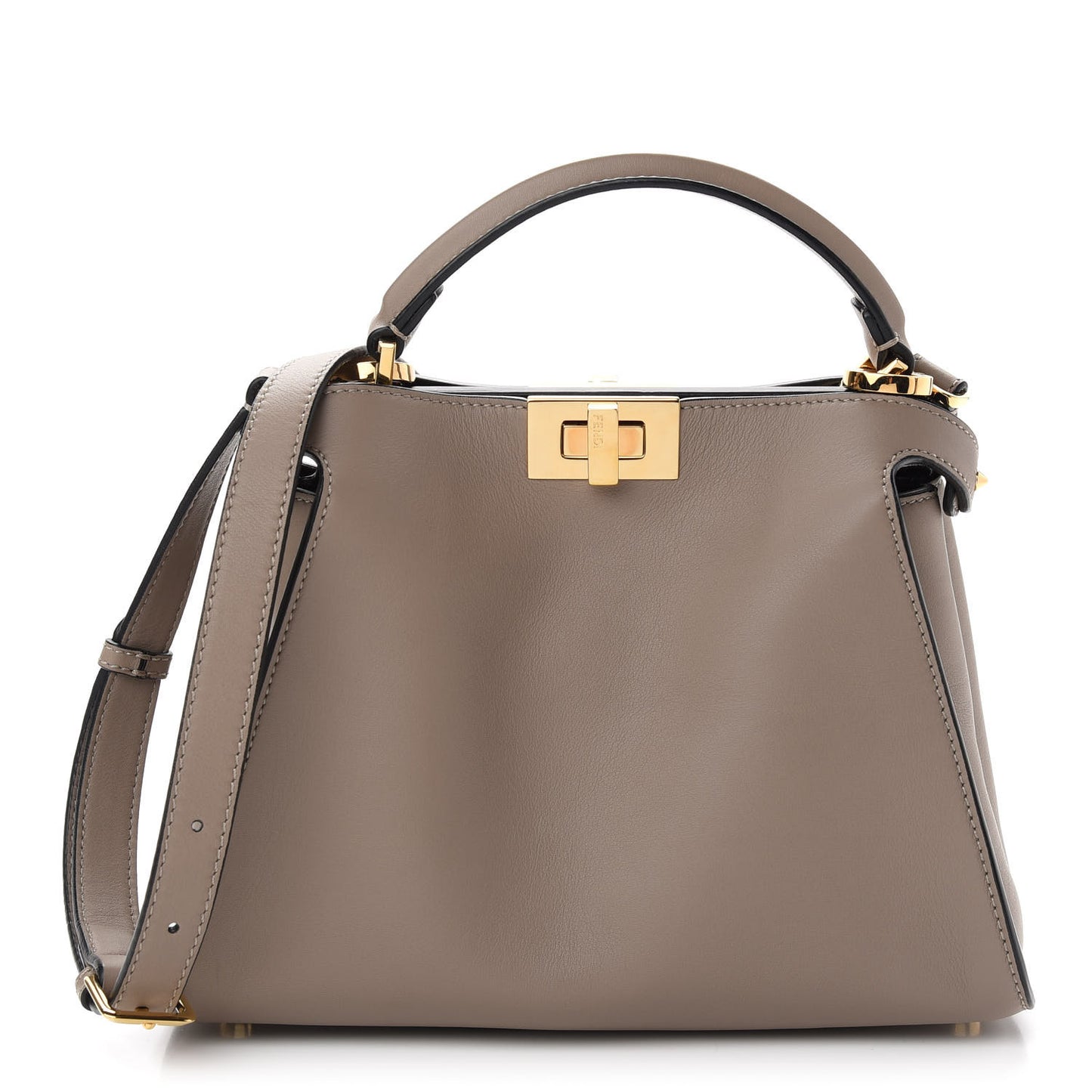 Vitello Tahiti Burro Medium Peekaboo Iconic Essentially Satchel Tortora Black