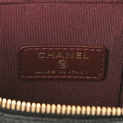 Chanel Caviar Quilted Small Vertical Coco Beauty Vanity Case With Chain Black 9 of 11