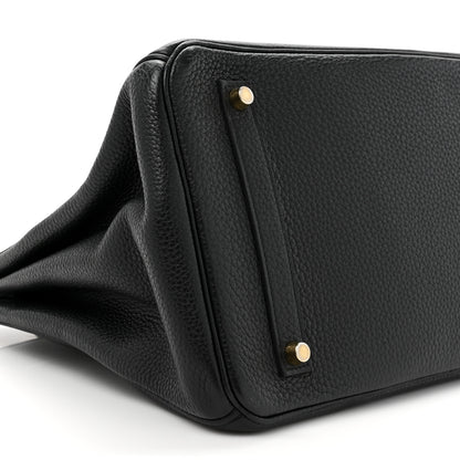 Hermes Taurillon Clemence Birkin 35 Black 10 of 16