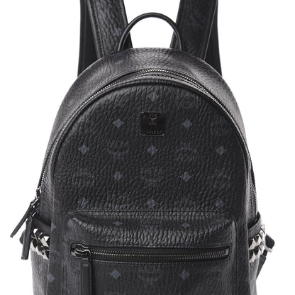 MCM Visetos Small Side Stud Stark Backpack Black 6 of 8