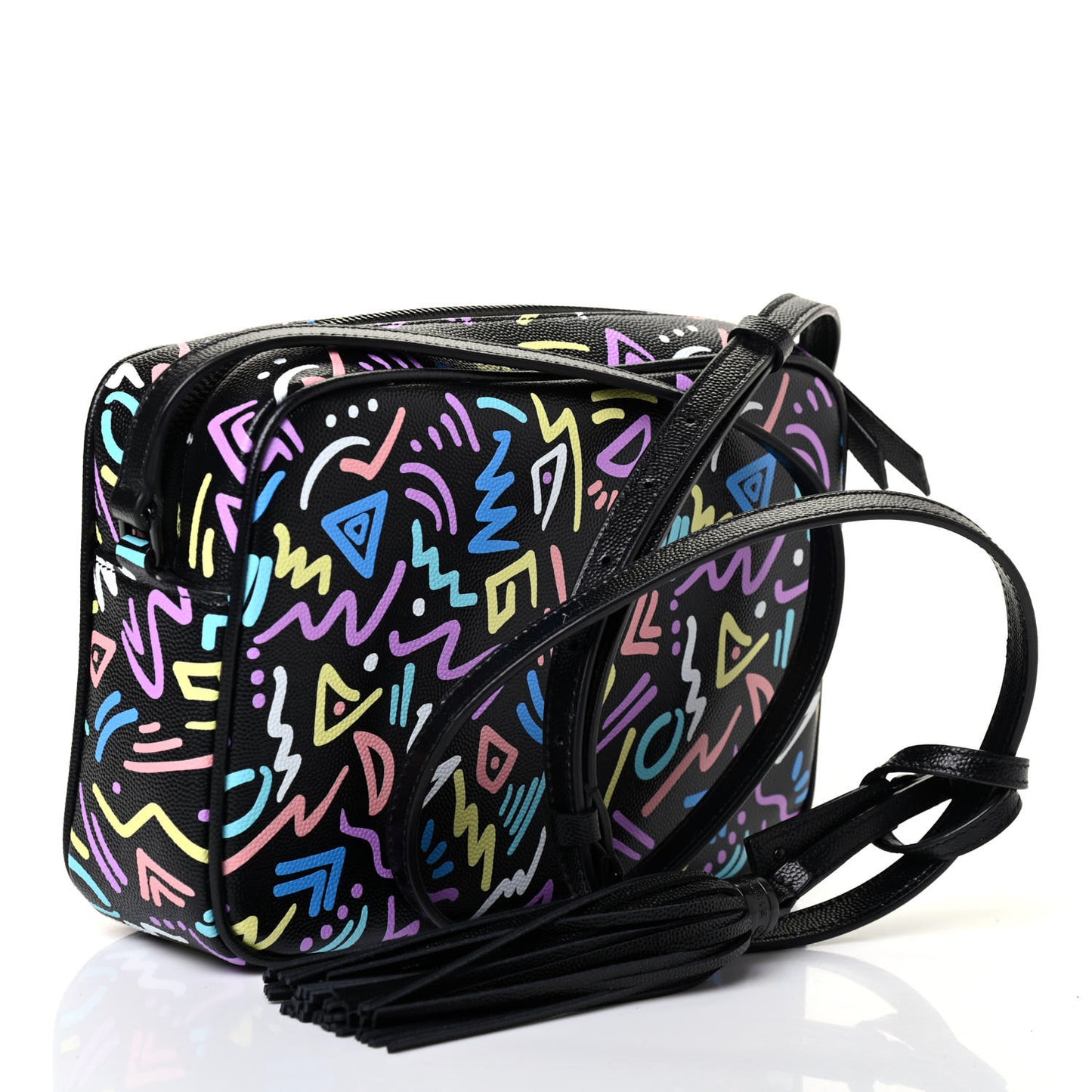 Grain De Poudre Medium Classic Monogram Multicolor Graphic Print Lou Camera Bag Black