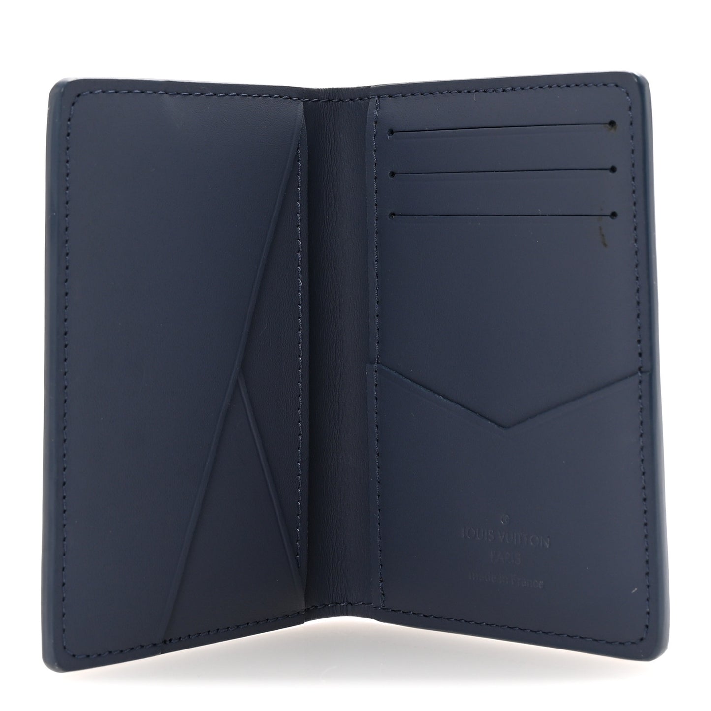 Calfskin Monogram Shadow Pocket Organizer Blue