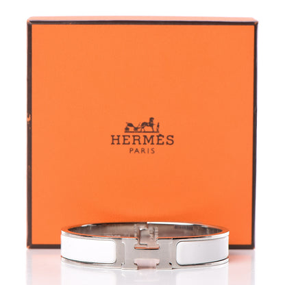 Hermes Enamel Narrow Clic Clac H Bracelet GM White 6 of 6