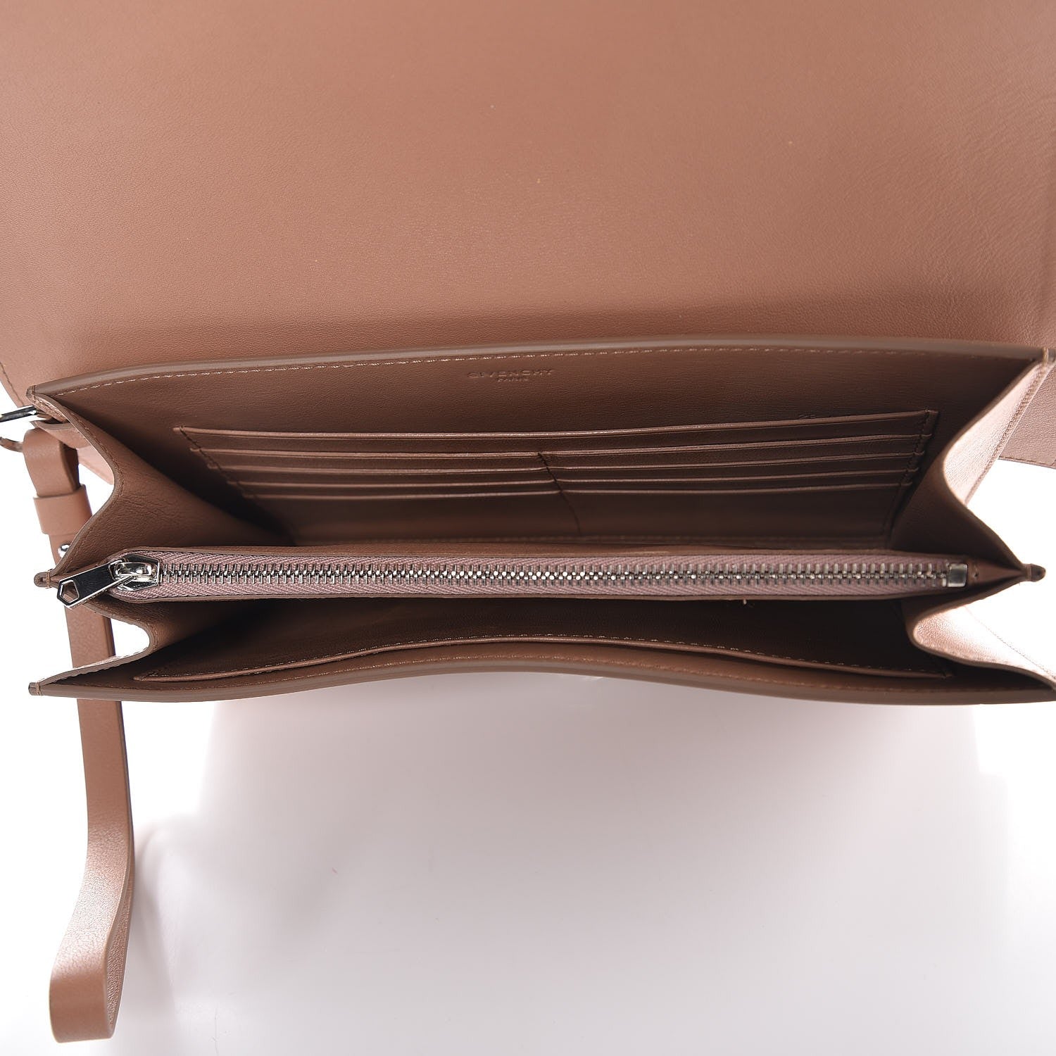 Givenchy Calfskin Shark Lock Wristlet Clutch Old Pink Black 5 of 9