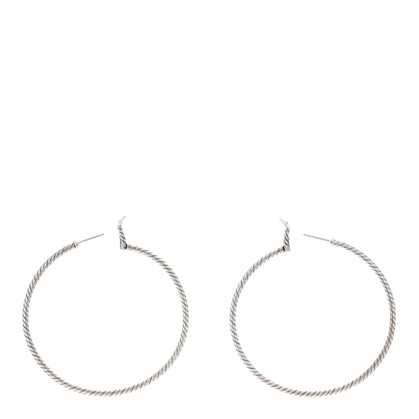 Sterling Silver Extra Large Cable Classics Hoop Earrings