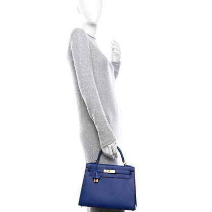 Hermes Epsom Kelly Sellier 28 Bleu Electrique 2 of 10