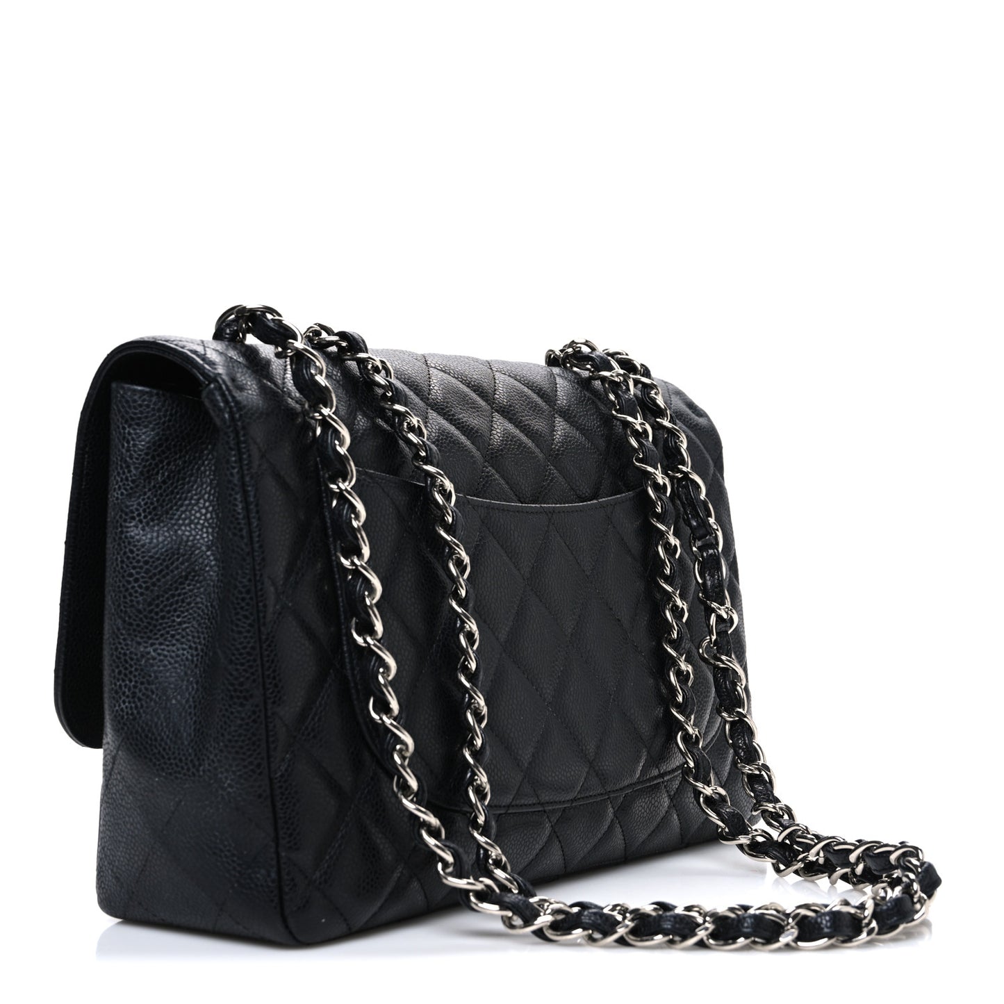 Caviar Quilted Jumbo Single Flap Black