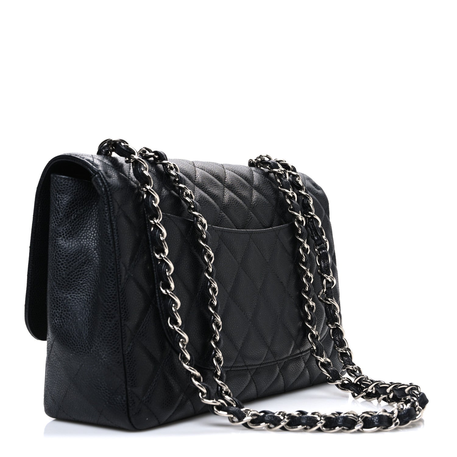 Chanel Caviar Quilted Jumbo Single Flap Black 3 of 10