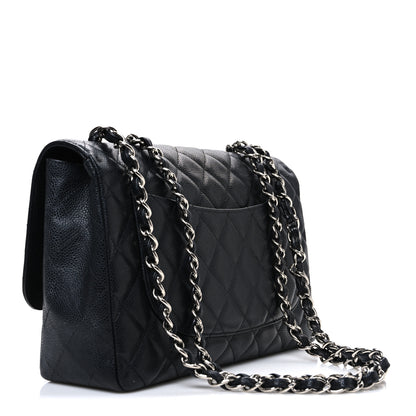Chanel Caviar Quilted Jumbo Single Flap Black 3 of 10
