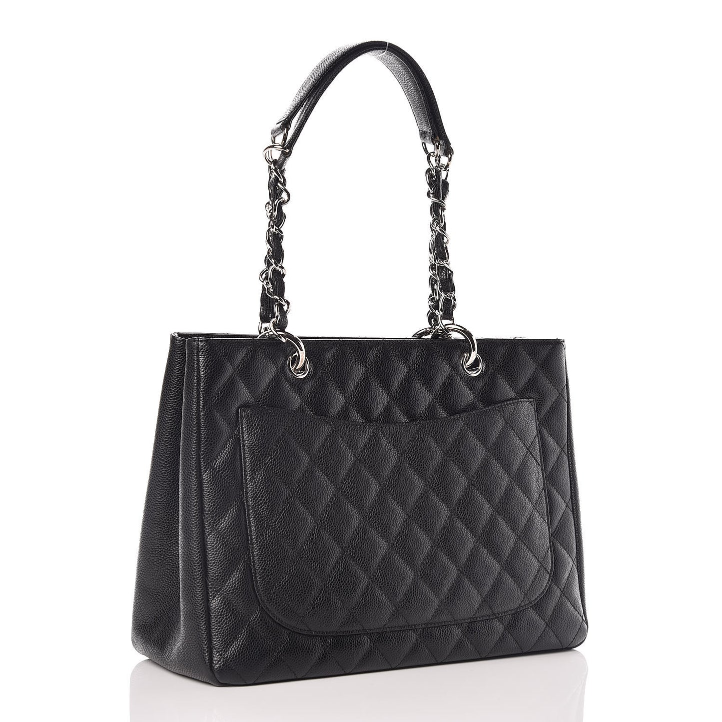 Caviar Quilted Grand Shopping Tote GST Black