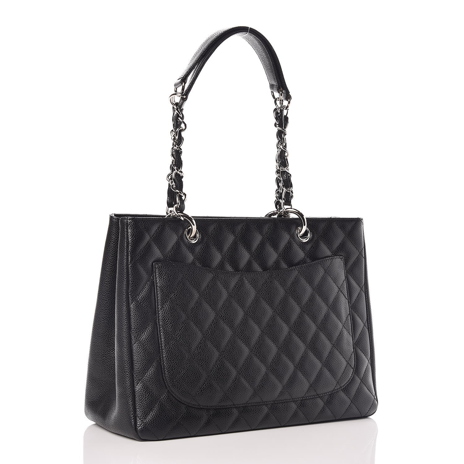 Chanel Caviar Quilted Grand Shopping Tote GST Black 3 of 10